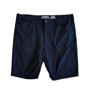 Levi's Signature Black  Jean Shorts Men's Size 42 Cotton Blend Flat Front